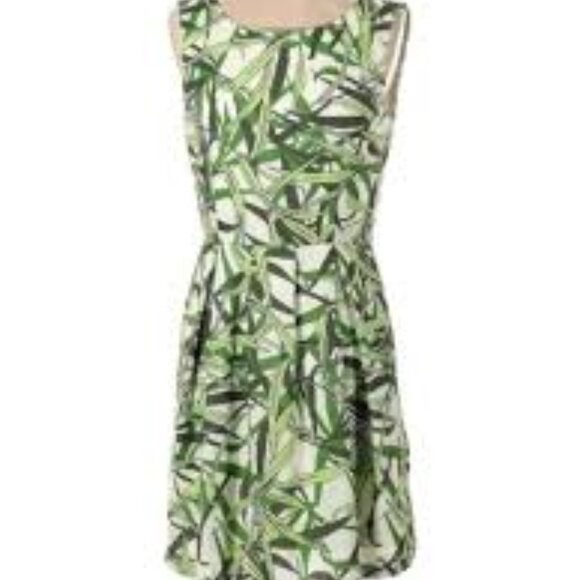 NWT Pink Martini Green Leaf Mini Dress - Picture 2 of 8